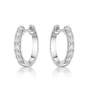 Small Hoop diamond earrings