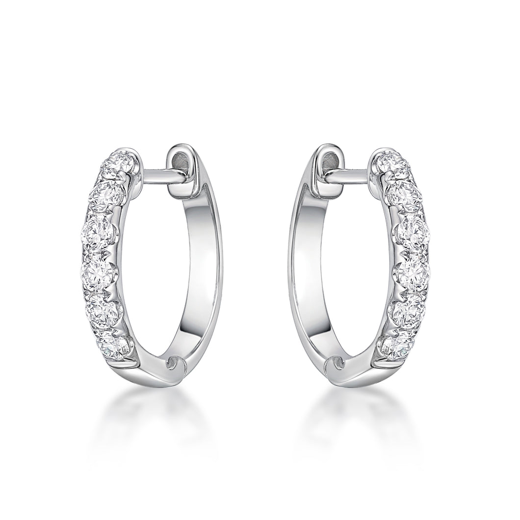 Small Hoop diamond earrings