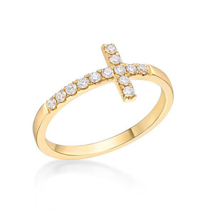 Diamond T in Yellow Gold